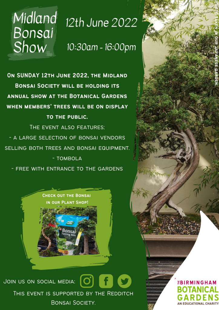 MBS - Midland Bonsai Society (MBS) 2022 Annual Show At The Birmingham Botanical Gardens (BBG) - Promo